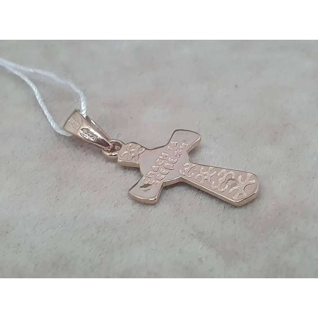 Золотий хрестик Tango Розп'яття Христа з емаллю. 250095Е - фото 3