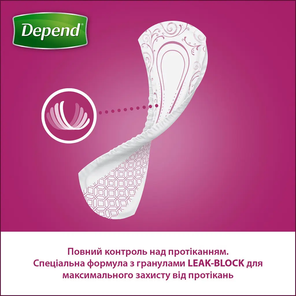 Урологічні прокладки Depend Normal Plus Pad 12 шт. (5029053546162/5029053561585) - фото 4