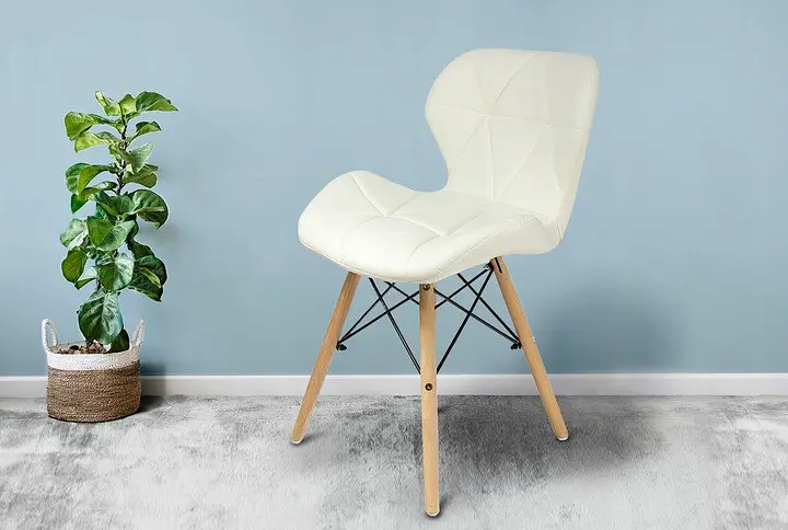 Кресло JUMI Scandinavian Design (эко-кожа) White - фото 2