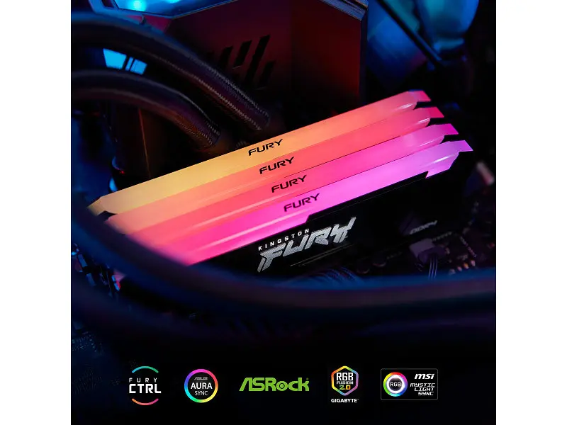 Модуль пам'яті Kingston FURY 32 GB DDR4 3200 MHz Beast RGB (KF432C16BB2A/32) - фото 7