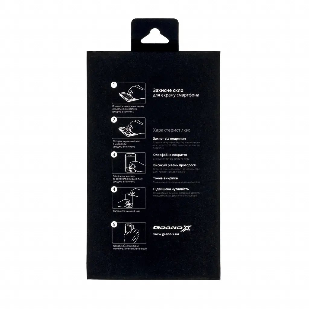 Скло захисне Grand-X Apple iPhone 13 Pro Max black (CAIP13PMB) - фото 2