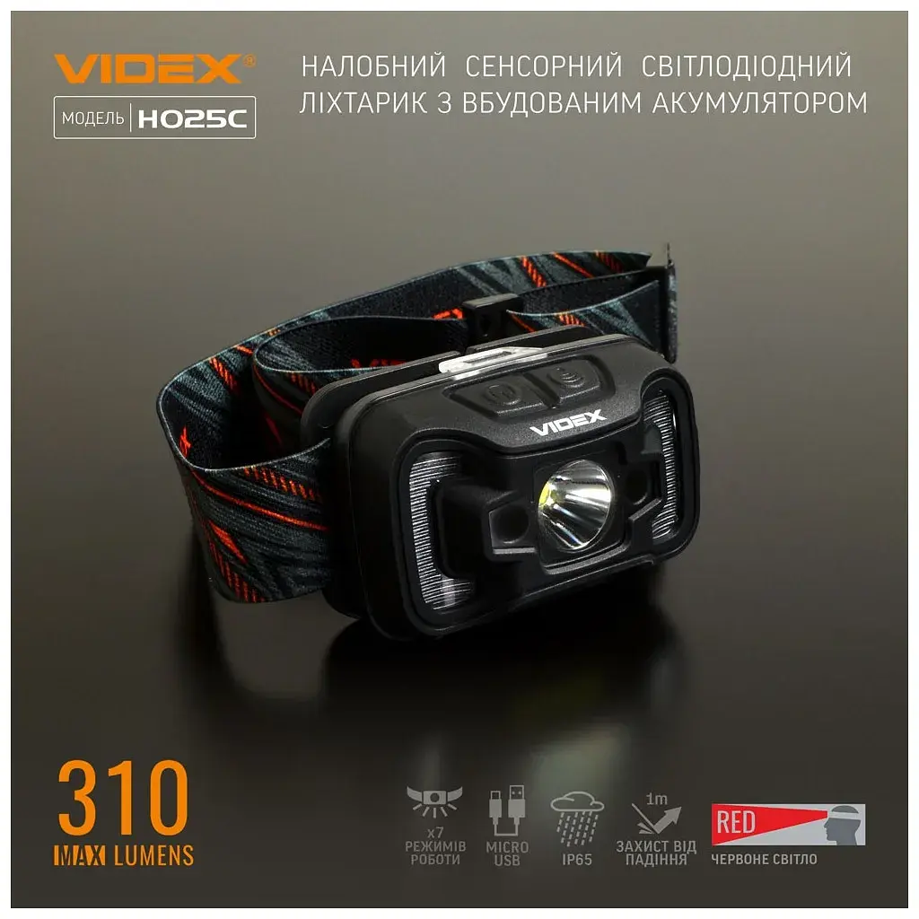 Налобний ліхтар Videx VLF-H025C 310Lm 5000K - фото 3