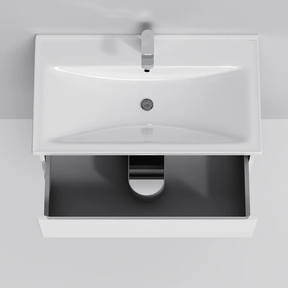 Тумба подвесная AM.PM X-Joy 80 см белый глянец с умывальником (M85-FHX0802-WC0802WG38) - фото 6