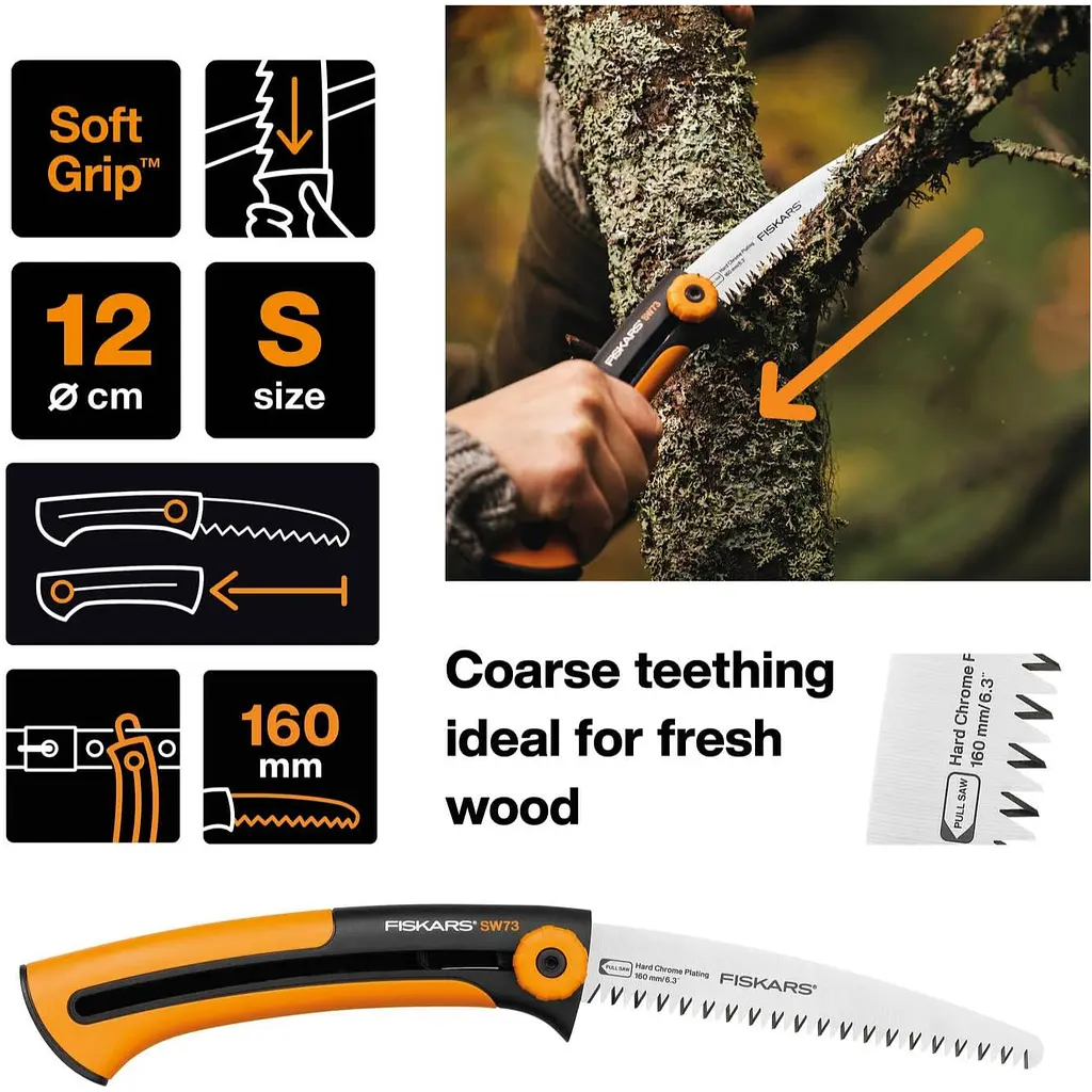 Садова пила Fiskars Xtract SW73 S 123870 (1000613) - фото 4