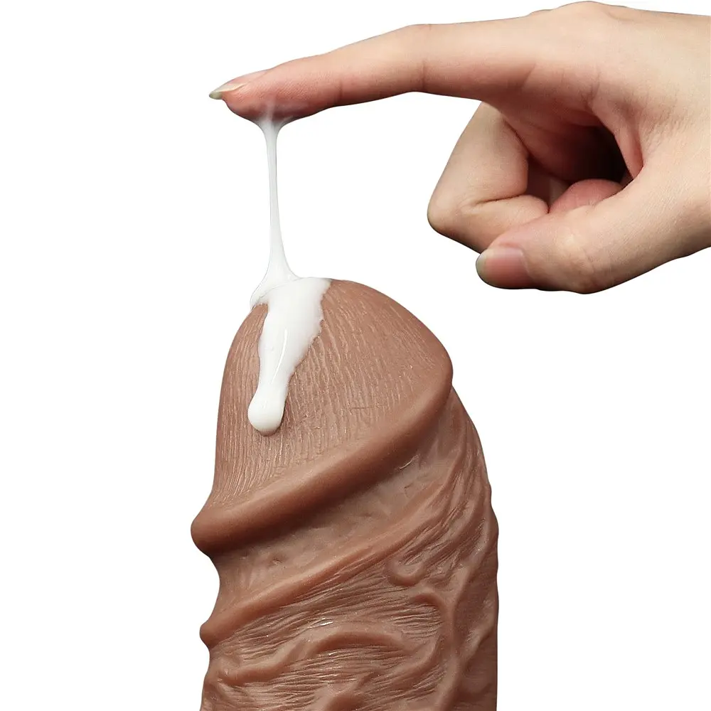 Вібратор Lovetoy Realistic Chubby Dildo 10.5'' 26.6 см коричневий - фото 14