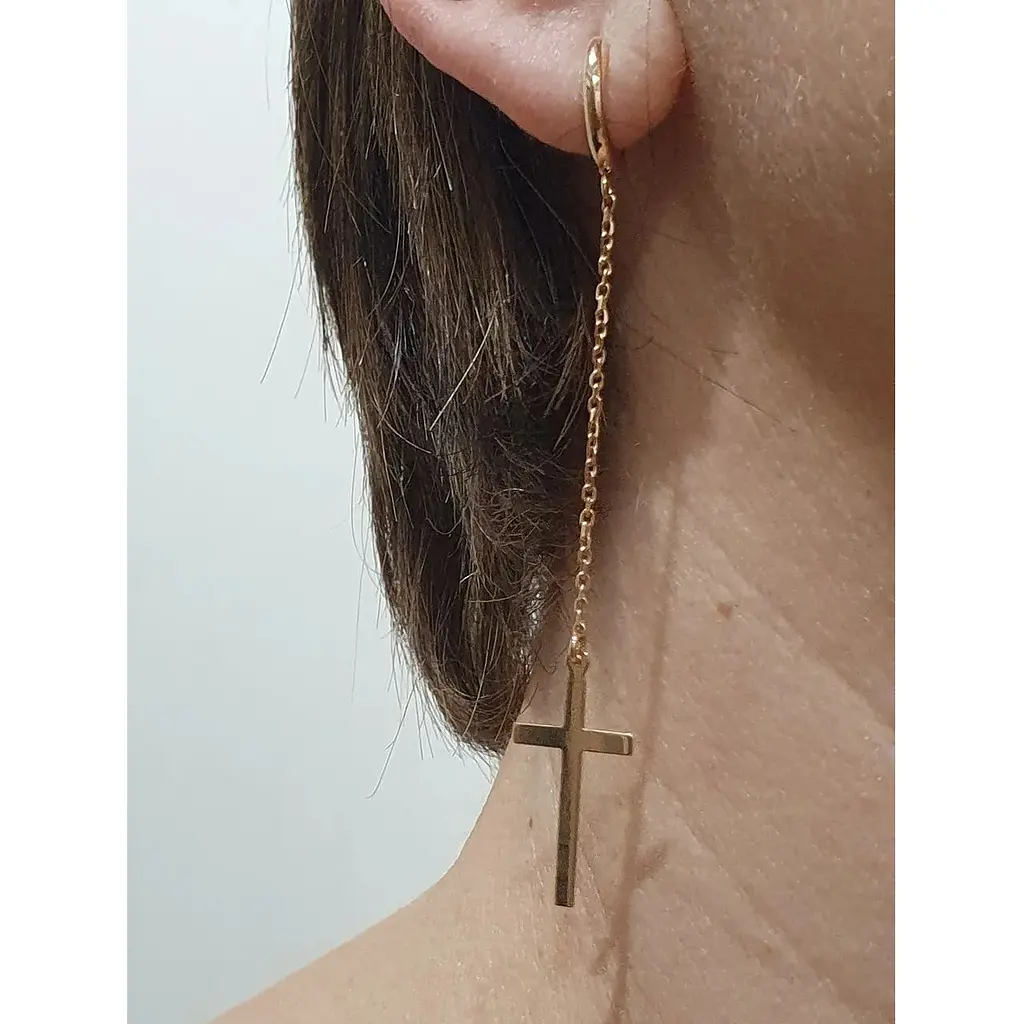 Золоті сережки Tango Хрестики. 470614 - фото 2