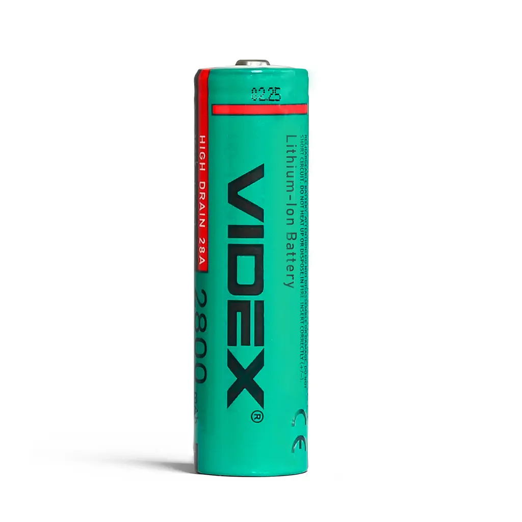 Акумулятор Videx 18650 (високого струму) 20A 2800mAh bulk/1шт VIDEX (24445-000) - фото 2