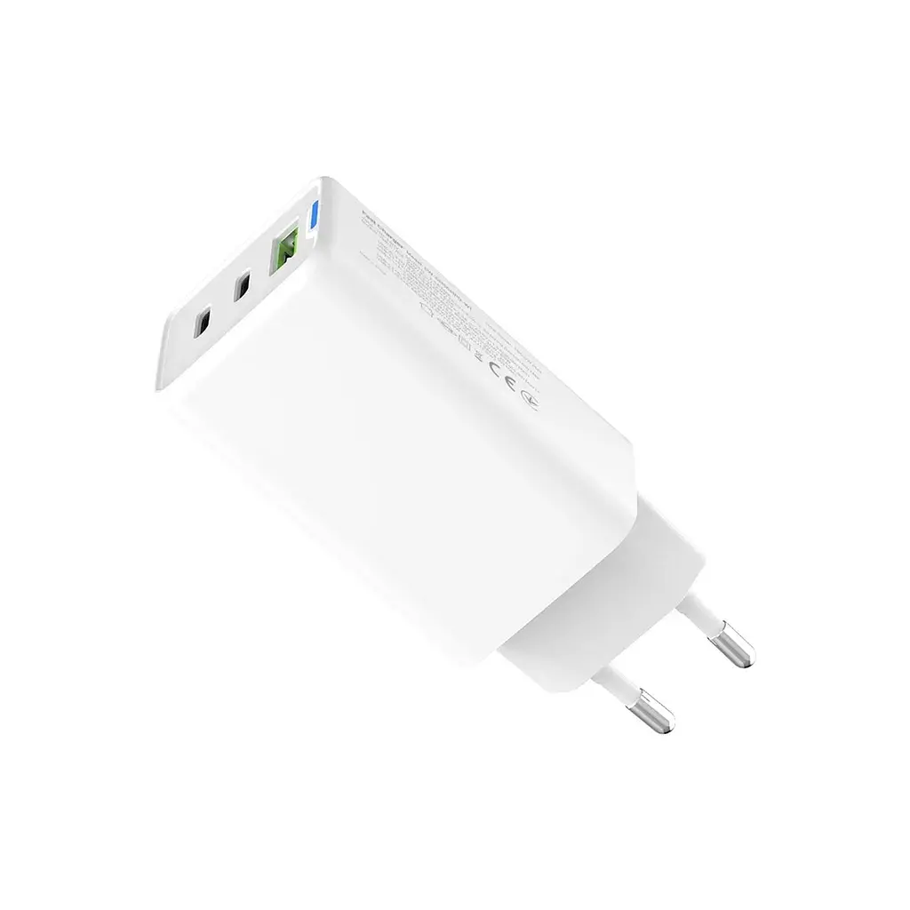 Зарядний пристрій ColorWay GaN Mini 65W PD Port PPS USB (USB-2C1A) white (CW-CHS058PD-WT) - фото 5