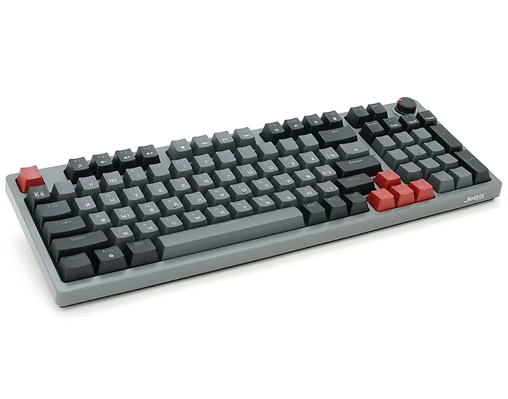 Клавиатура игровая механическая JEDEL KL114 Drinkey Red Swich Black - фото 2