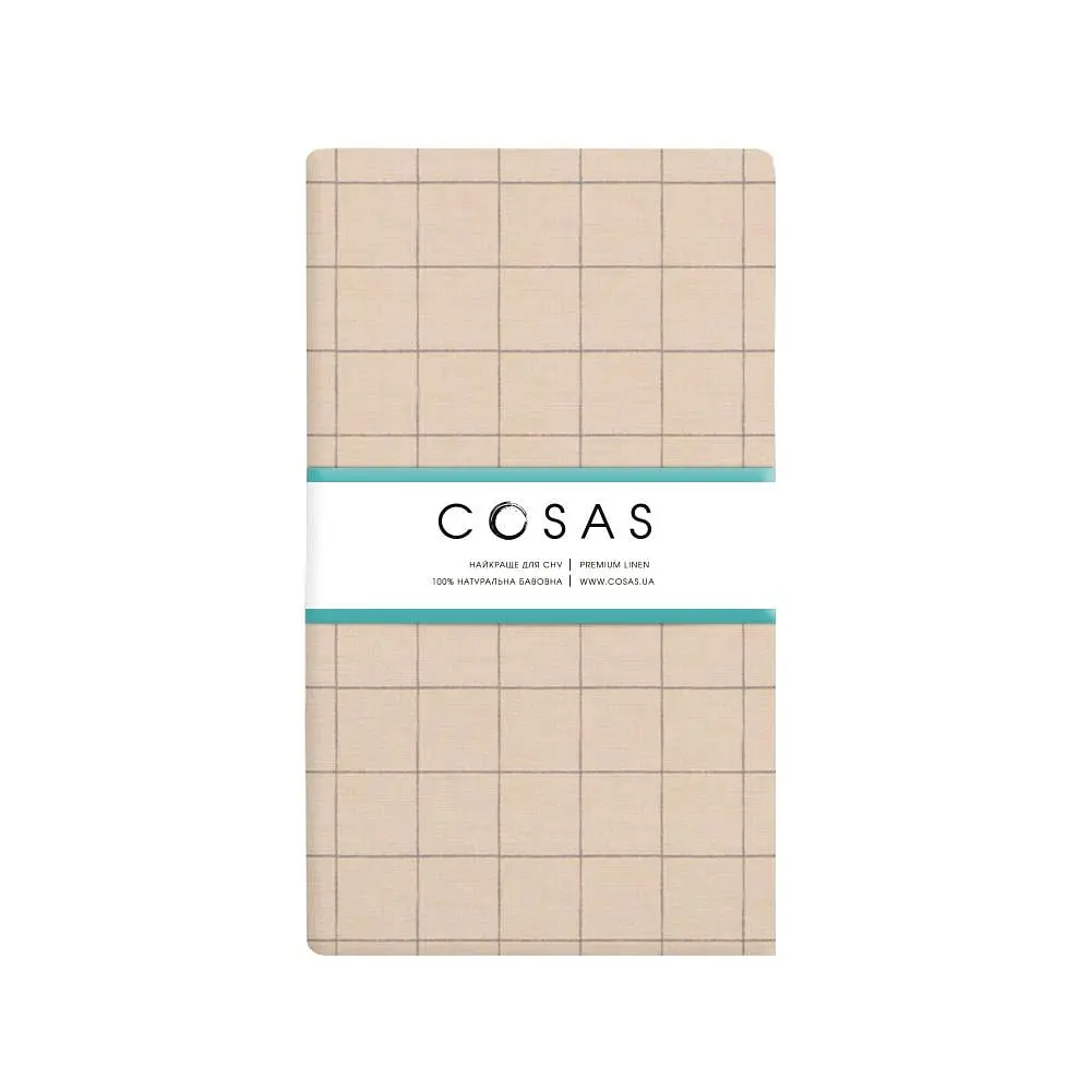Набір простирадло на резинці Cosas Beige Geometry 60х120х12 см (SetSheet_Brick_CellAshbeige_120x60) - фото 3