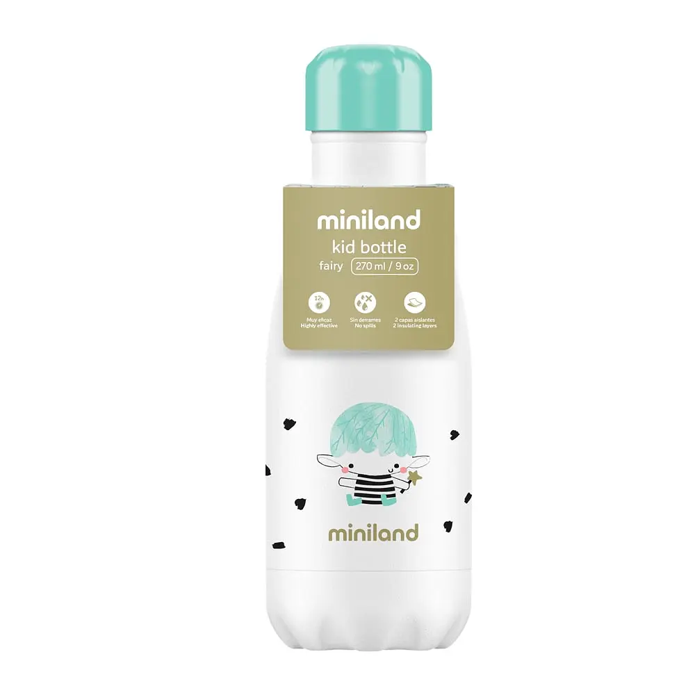 Термопляшка Miniland Kidbottle Pixie, 270 мл, білий з м'ятним - фото 4