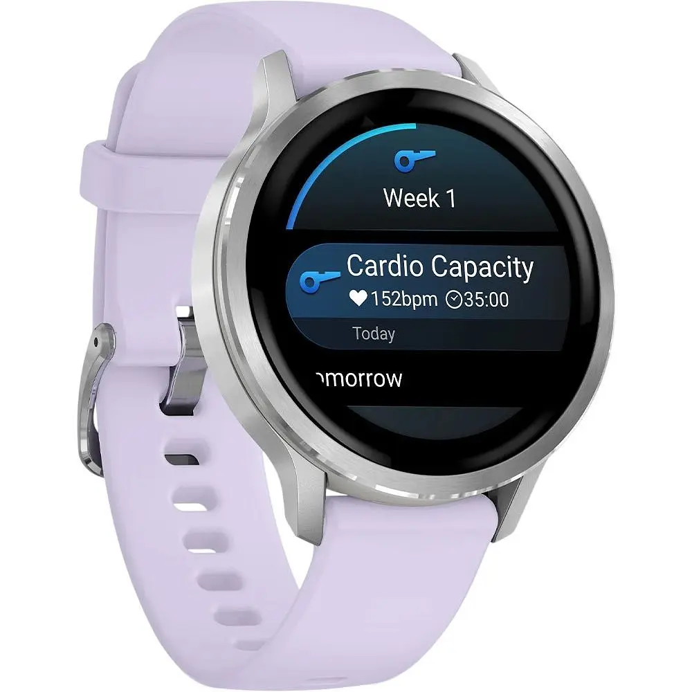 Смарт-часы Garmin Venu 4 41mm Silver with Periwinkle Silicone Band (010-03013-01) [146405] - фото 5