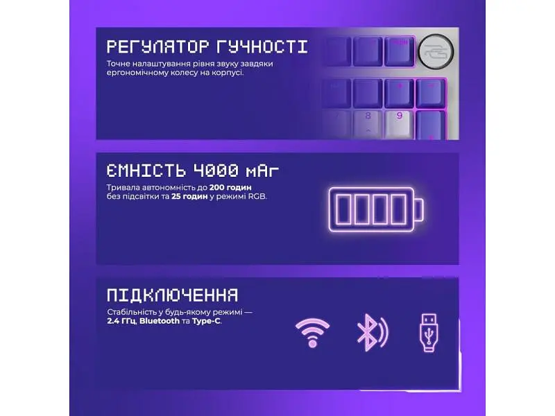 Клавіатура Proove Gaming Slicker Special Edition Black/Purple (WKSLSE022401) - фото 7