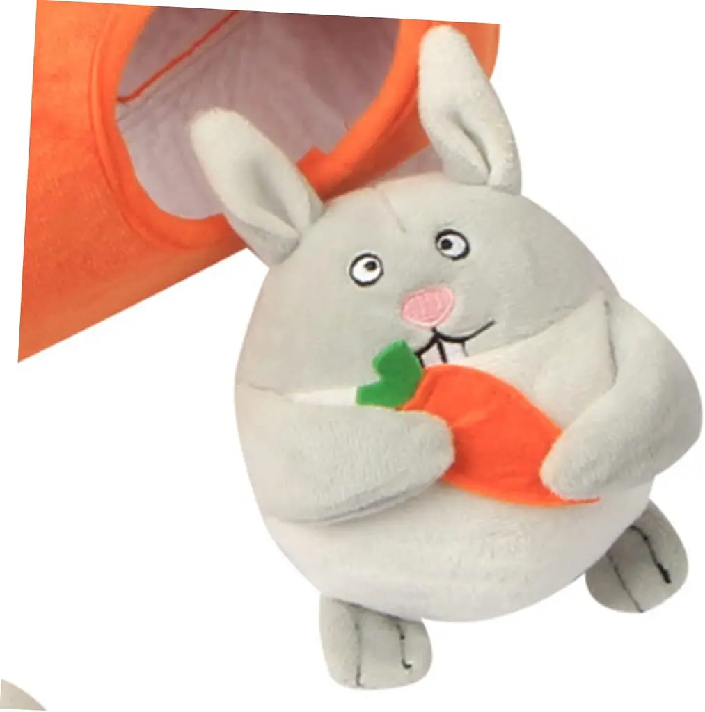 М'яка іграшка для собак Carrot+Rabbit Hide and Seek Plush Dog Toy з пищалкою - фото 5