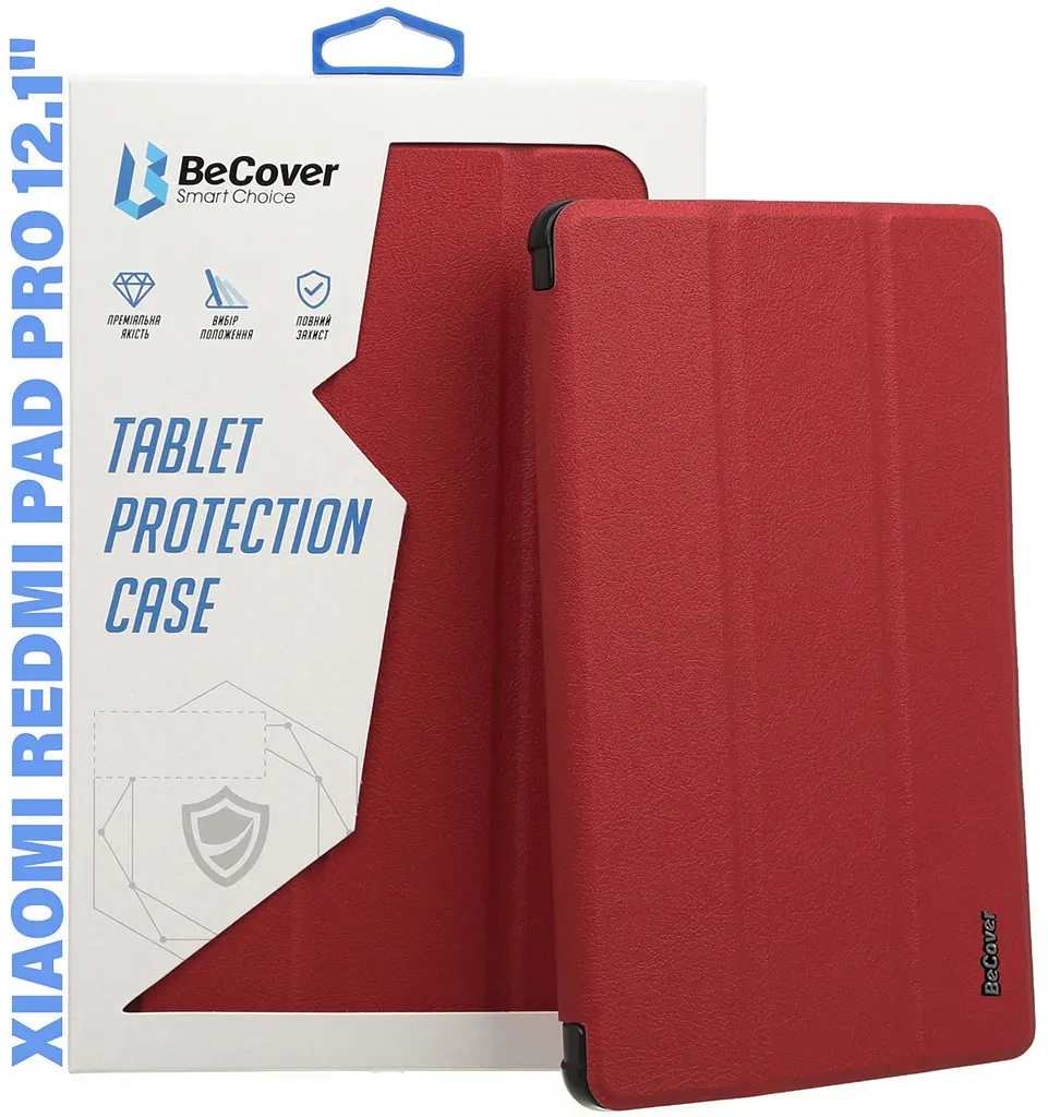 Чохол BeCover Smart Case для Xiaomi Redmi Pad Pro 12.1 Червоний Wine (711304) - фото 6