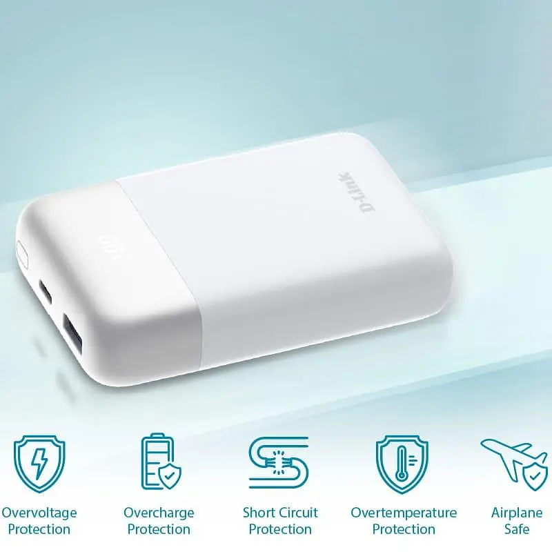 Павербанк D-Link White 10 000 mAh / 18 Вт (DPP-101) - фото 5
