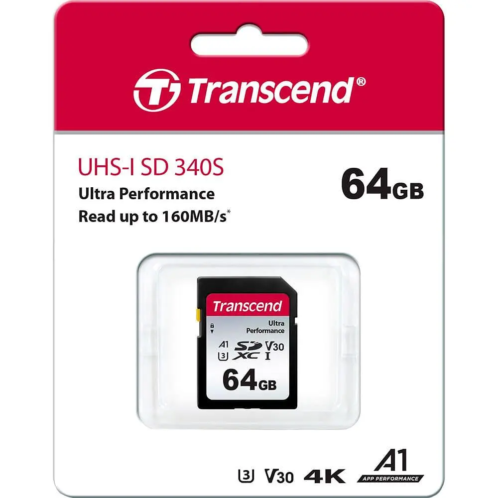 Карта пам'яті Transcend 64GB SD C10 UHS-I U3 R160/W50MB/s 4K (TS64GSDC340S) - фото 2