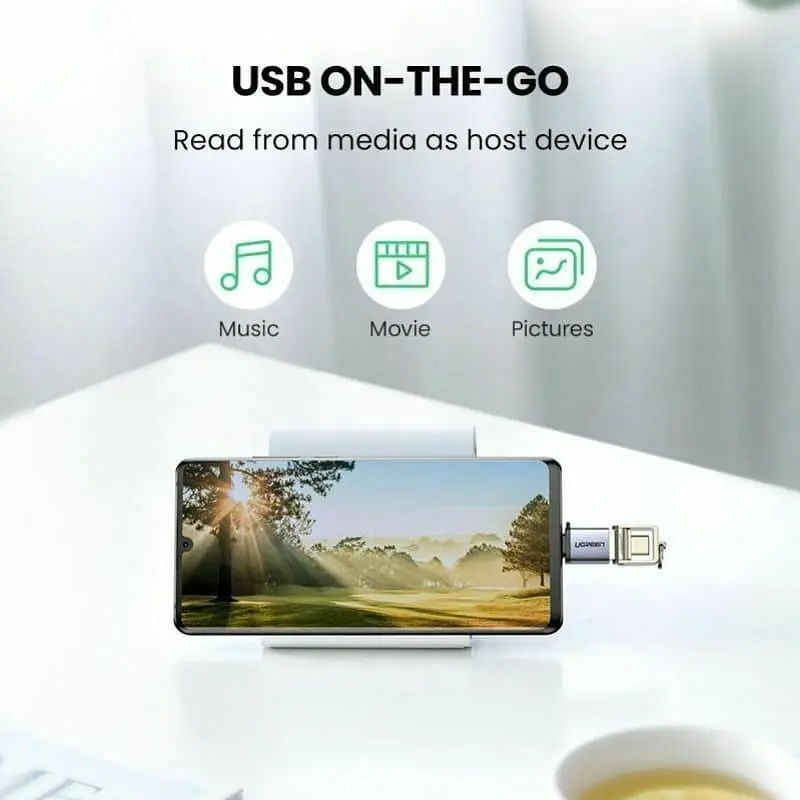 Перехідник Ugreen OTG USB 3.0 AF to Type-C US270 Alum. (Gray) (50283) - фото 3
