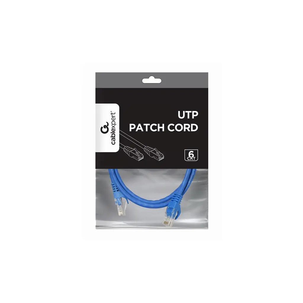 Патч-корд Cablexpert UTP cat 6 CCA 1.5м blue (PP6U-1.5M/B) - фото 2