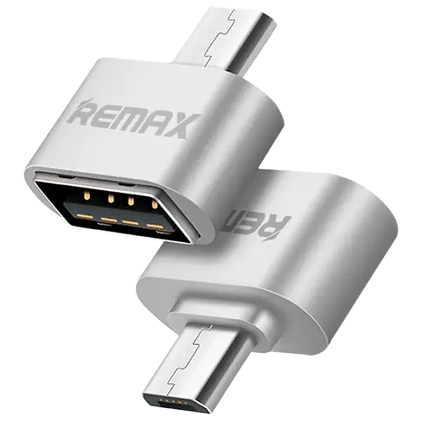 Перехідник Otg Remax MicroUSB usb RA-OTG Silver сріблястий - фото 6