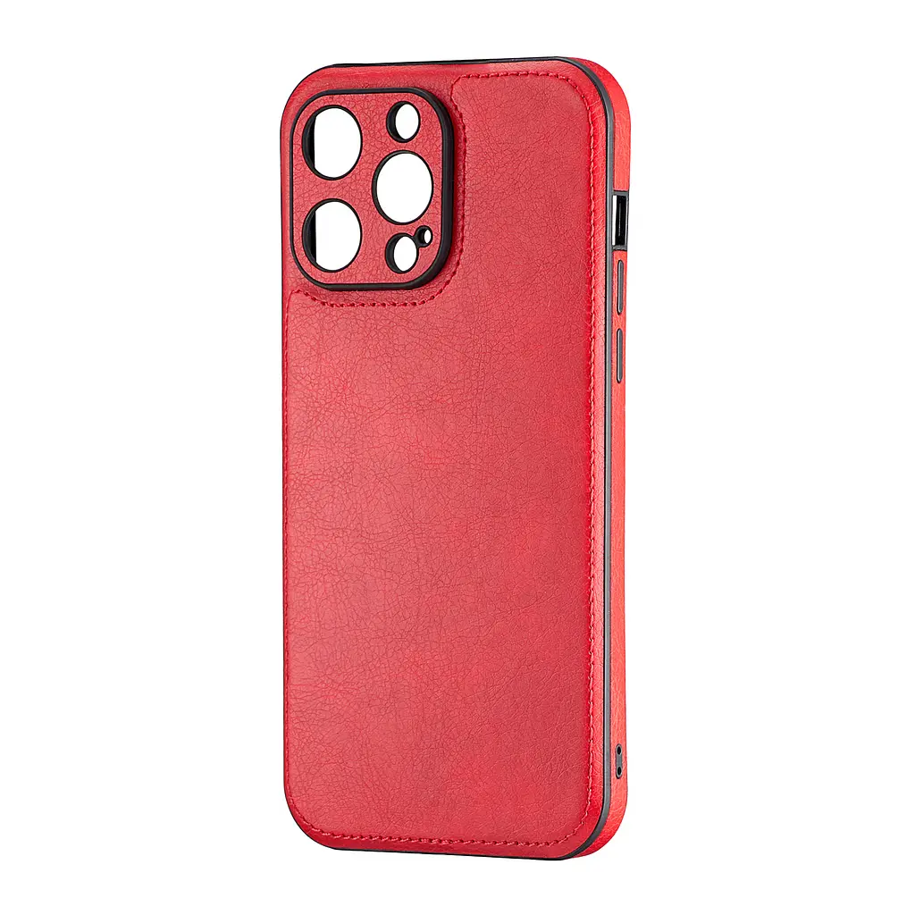Чохол Jinduka Leather Protected Camera iPhone 14 Pro Max Red