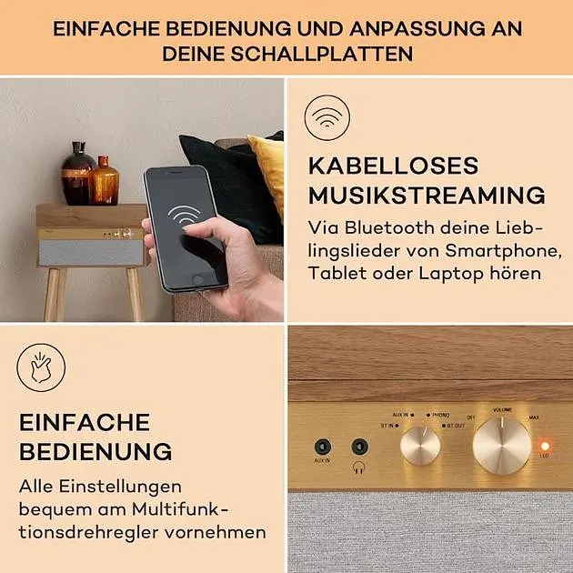 Проигрыватель винила Auna Berklee TT Case (10040462) - фото 4