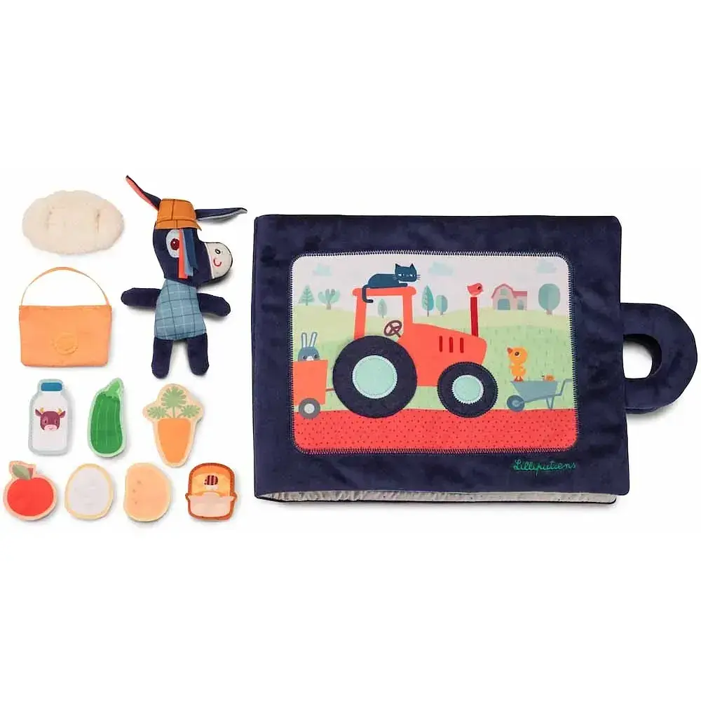 Розвиваюча м'яка книга Lilliputiens Віслюк Ігнасій на фермі (83415) - фото 2