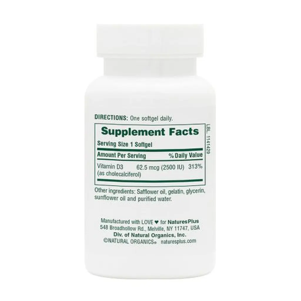 Вітамін Д3 Vitamin D3 2500 IU 62.5мкг - 90 софтгель - фото 2