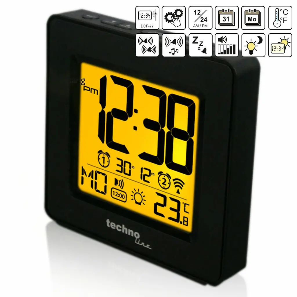 Годинник настільний Technoline WT330 Black (WT330) - фото 6