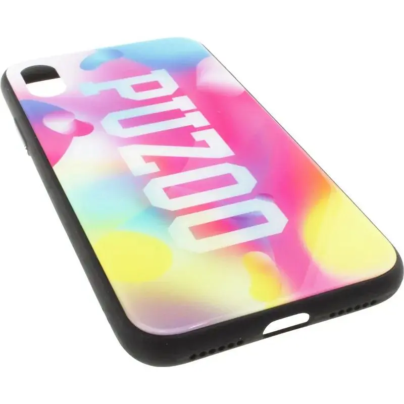 Чохол-накладка PUZOO Glass Printing with TPU Visions iPhone X Pink - фото 4