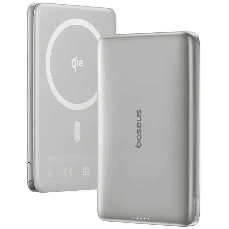 Портативний ЗП Power Bank Baseus PicoGo AM41 Ultra-Slim 27W з БЗП 10000 mAh (E0027200) Natural Titanium - фото 2