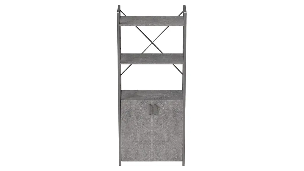 Этажерка 3/60 Ferrum-decor Серии Конект с тумбой 144x60x28 Серый ДСП Бетон (FRD-104462) - фото 4