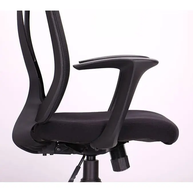 Офисное кресло для персонала Art Metal Furniture Nickel Black сиденье Сидней-07/спинка Сетка SL-00 черная (297089) - фото 10