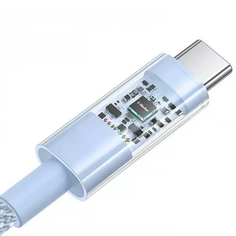 Дата кабель Baseus Gem Fast Charging Type-C to Type-C 100W (2m) (P10373000111-01) Blue - фото 3