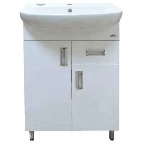 Тумба ПіК Kraft Декор Т3 + раковина Arteco 55 см Білий 30412 - фото 2