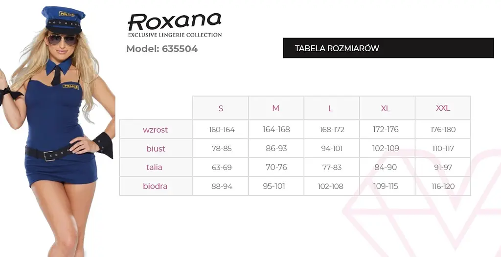 Еротичний костюм Roxana 6355 XL синій - фото 4