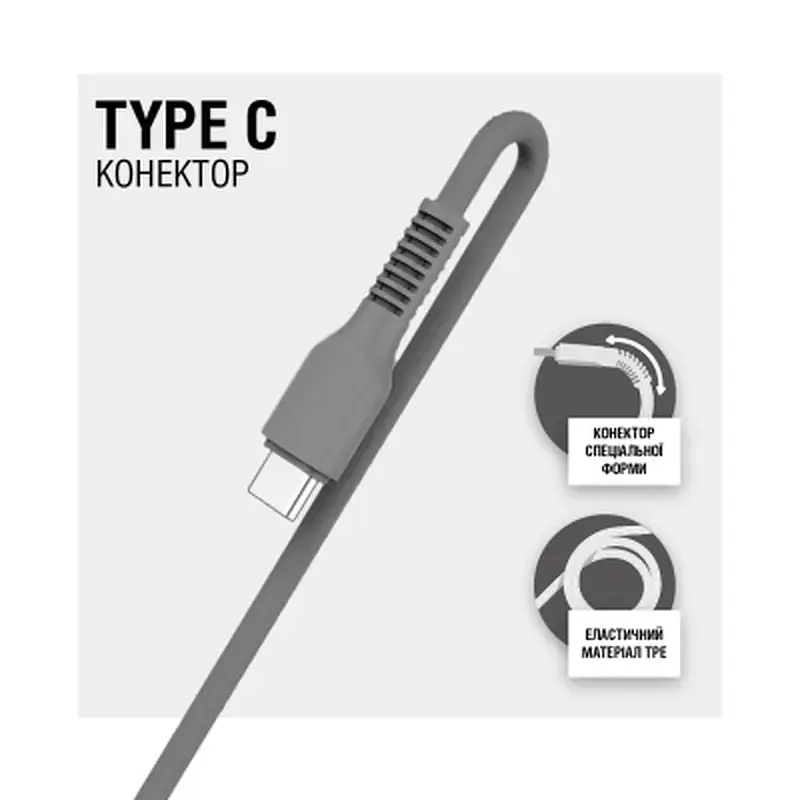 Дата кабель USB 2.0 AM to USB-C 1.2m Black ACCLAB (1283126518232) - фото 3