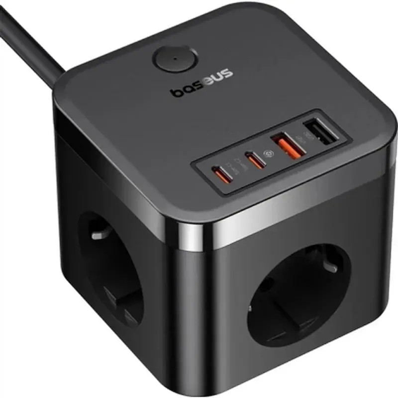 Мережевий фільтр живлення Baseus PowerCombo Cube Power Strip (E00066400117-00) - фото 3