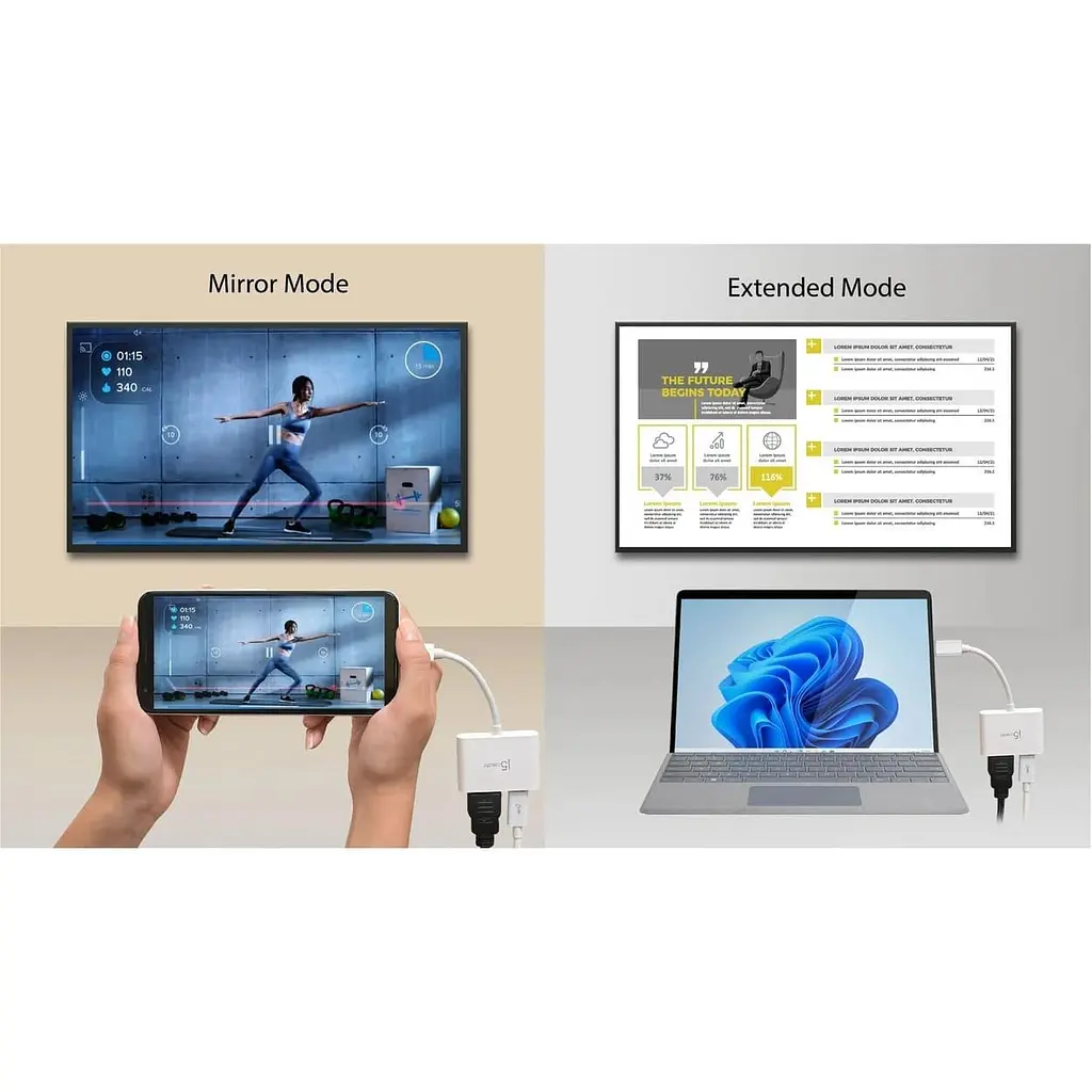 Багатопортовий мультиадаптер J5create JCA152-N, USB-C 2-в-1 билий - фото 11