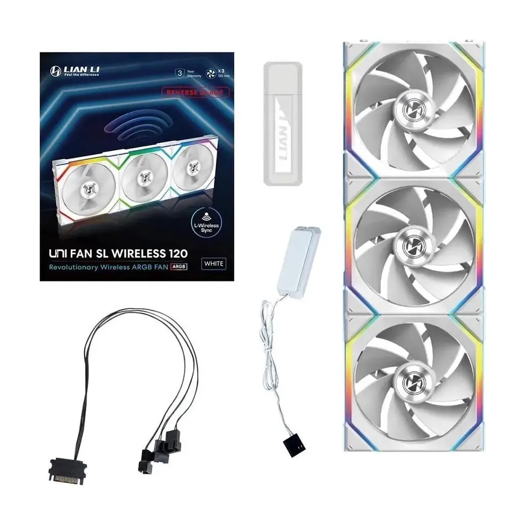 Кулер до корпусу Lian Li Uni Fan SL WIRELESS 120-3 REVERSE BLAD (G99.12RSL1W3W.00) - фото 6
