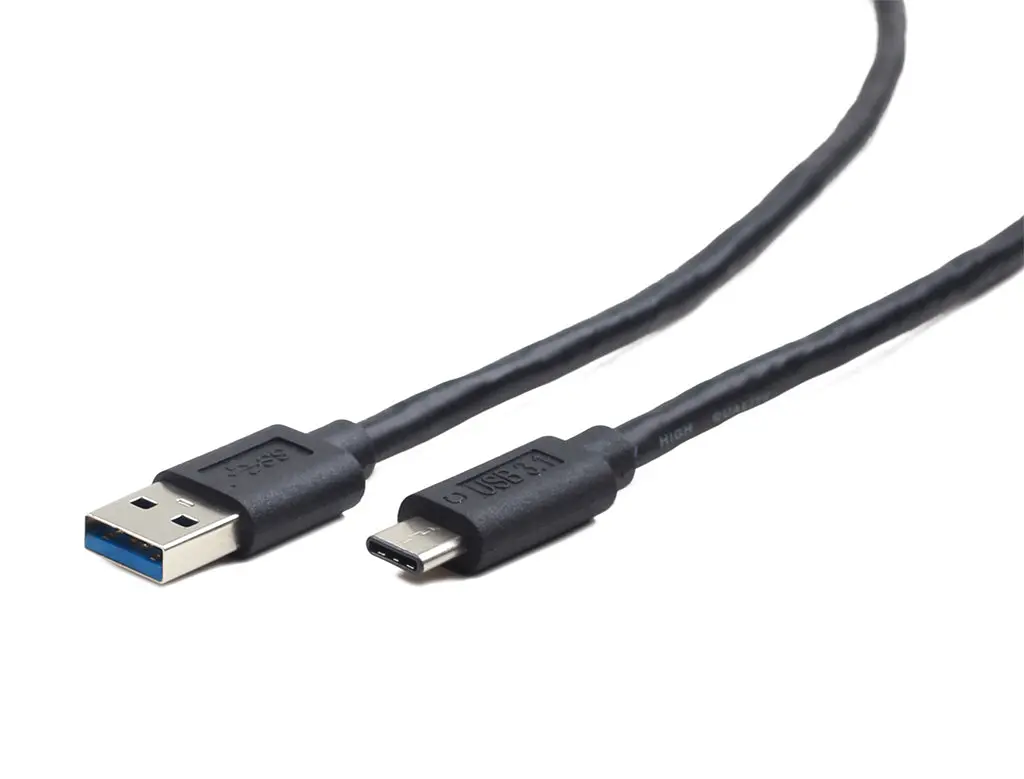 Кабель USB 3.0 AM-Type-C M, 1.5 м, Kingda, 5Gbps, чорний
