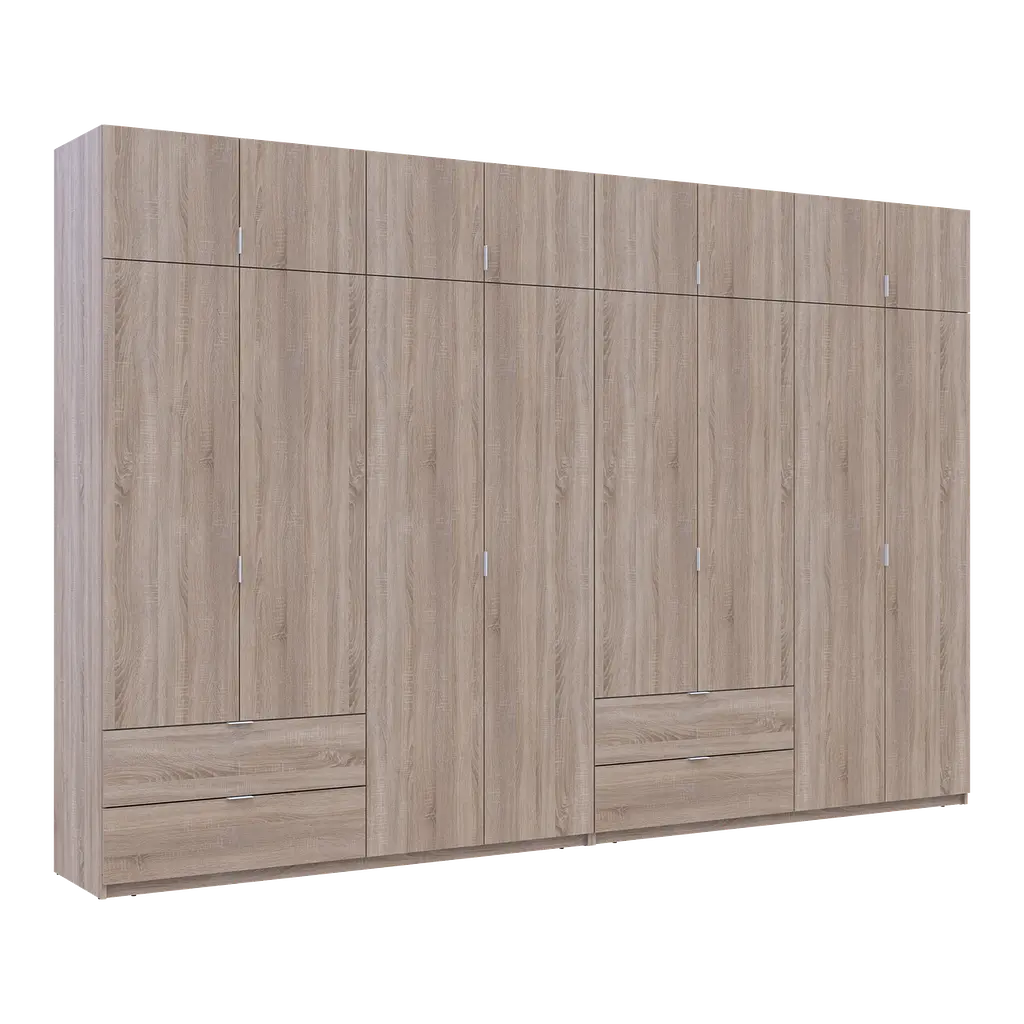 Шафа для одягу Doros Лукас Дуб сонома 4+4 ДСП 360х50х240 (42005143) - фото 6