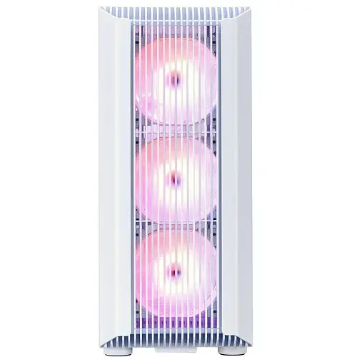 Корпус 1stPlayer H6-WH-4F7-W, White, без БП, Midi Tower, ATX/Micro ATX/Mini ITX, 1xUSB 3.0/2xUSB 2.0, макс. CPU - 165 мм/VGA - 320 мм, 4x120 мм ARGB, боковая панель из закаленного стекла - фото 6