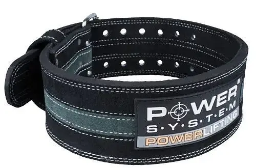 Пояс для важкої атлетики Power System PS-3800 PowerLifting, чорний/сірий - L - фото 3