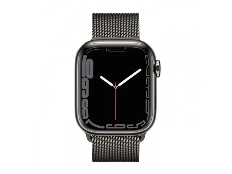 Смарт-годинник Apple Watch Series 7 GPS + Cellular 41mm Graphite Stainless Steel Case with Graphite Milanese Loop (MKHK3) - фото 2