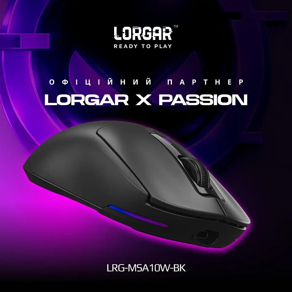 Мишка Lorgar MSA10W Wireless Gaming Black (LRG-MSA10W-BK) - фото 2