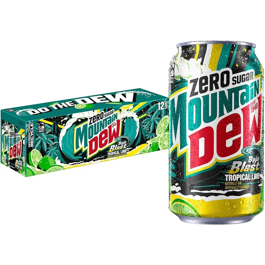 Газований напій Mountain Dew Zero Sugar Baja Blast 355 мл - фото 4