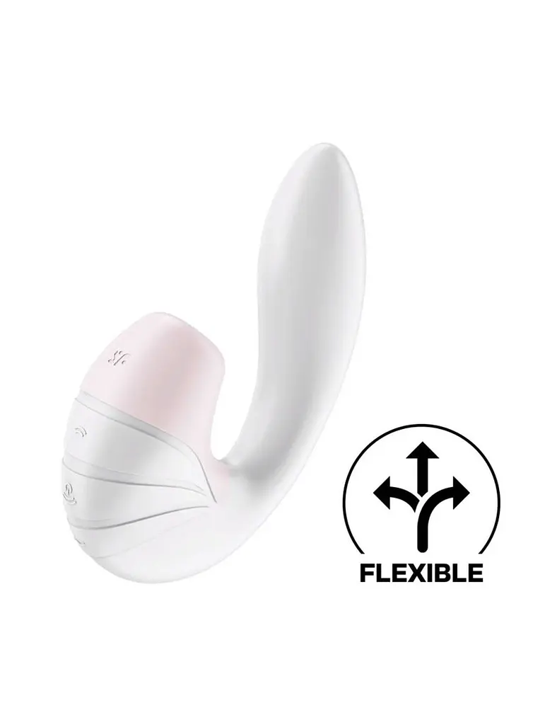Вібратор Satisfyer Supernova з вакуумно-хвильовим стимулятором клітора, 16.9х3.7 см білий - фото 2