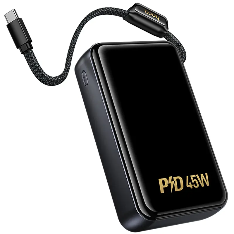 Портативний ЗП Power Bank Hoco Q54 Shine PD45W with cable 20000 mAh Metal gray - фото 4