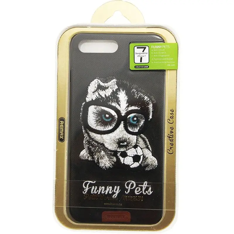 Чохол-накладка Remax Funny Pets Series Case Apple iPhone 7 Plus Black - фото 2